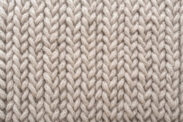 Knitted wool texture background, cozy and warm fabric patterned surface, soft and fuzzy beige and gray backdrop
