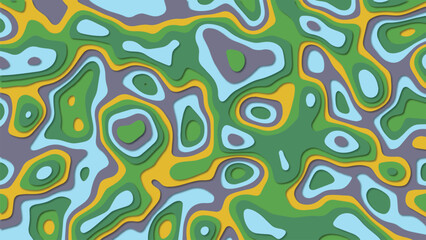 Color Contour Map Background