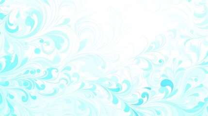 Fototapeta na wymiar blue floral background with waves and swirls