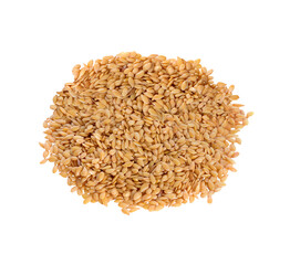 Golden flax seeds   isolated on  transparent png