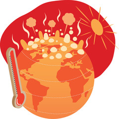 地球が沸騰するイメージイラスト