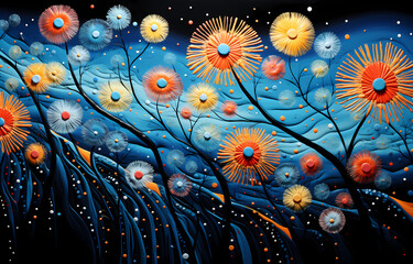 Trippy Psychedelic Needlepoint: A Fusion of Aboriginal Art