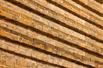 Wall closeup detail of the Cathedral by night in Padua Italy