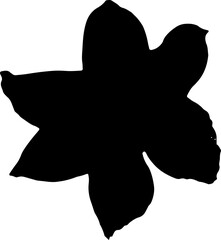 Abstract flower ink wash art.