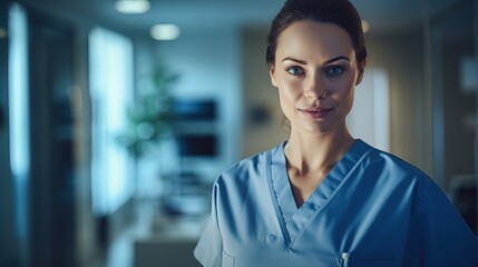Fototapeta premium A Nurse in the Hospital while doing her Job.