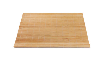 New clean bamboo mat isolated on white