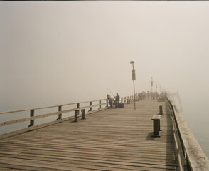 Foggy Morning Fishing on the Pier