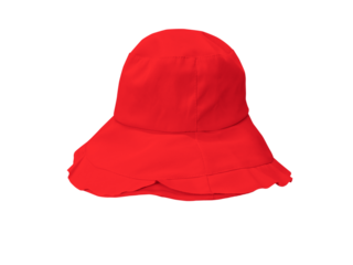 red bucket hat isolated PNG transparent