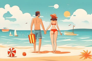 couple on the beach.
Generative AI