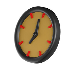 3d work clock illustration. set of 3D labor day icons.