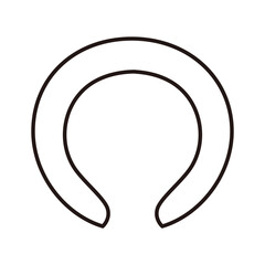 シンプルなクールネックリングのイラスト