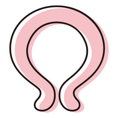 シンプルなクールネックリングのイラスト