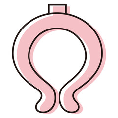 シンプルなクールネックリングのイラスト