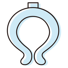 シンプルなクールネックリングのイラスト