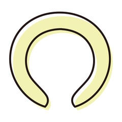 シンプルなクールネックリングのイラスト