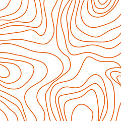 Orange Topography Lines Background