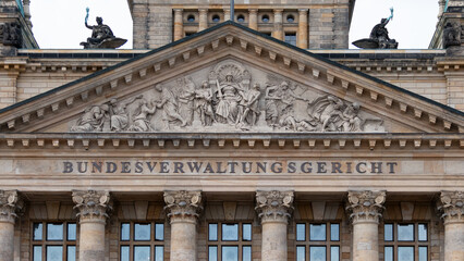 Fototapeta na wymiar Bundesverwaltungsgericht, the German Federal Administrative Court, in Leipzig, Germany