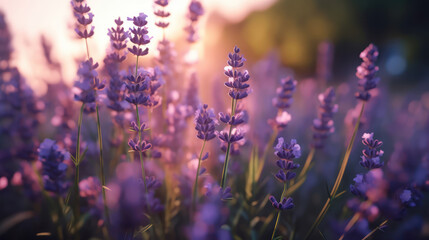 Obraz premium Lavender flowers in nature