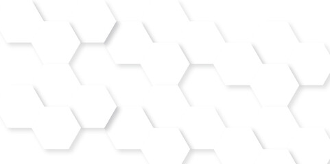 Seamless hexagons texture. Abstract hexagon background. Surface polygon pattern with glowing hexagon paper texture and futuristic business.