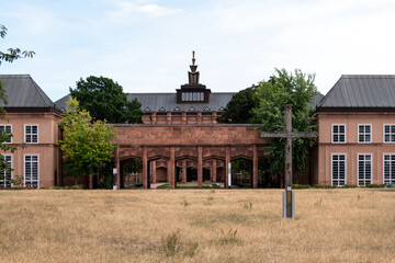 The Entrance of Grassi Museum in Leipzig, Germany in Summer