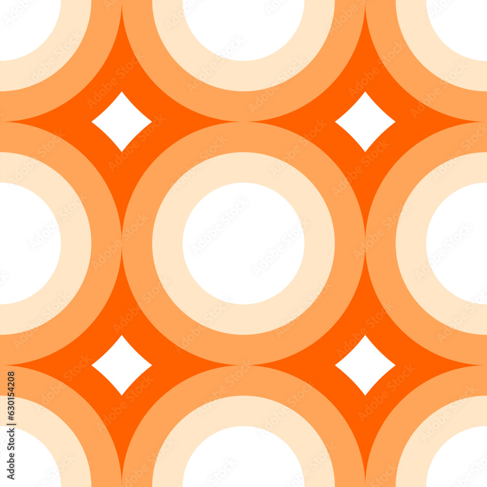 Poster abstract seamless pattern background circle orange shade illustrarion vector