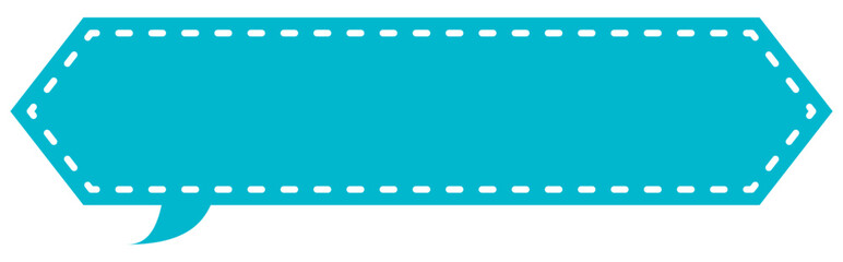 吹き出しのイラスト15【破線とシルエット（青）】