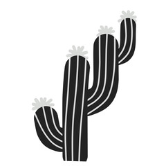 Silhouette Cactus Vector 