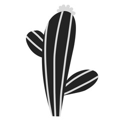 Silhouette Cactus Vector 