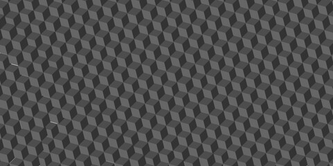 Abstacts Black cube geometric seamless background. Seamless blockchain technology pattern. Vector iilustration busines pattern with blocks. Abstract geometric design print of cubes pattern.