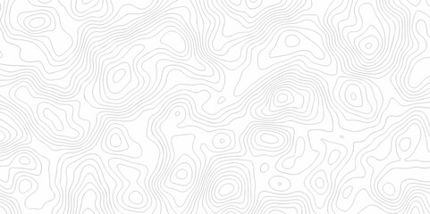 Obraz premium Seamless pattern with lines Topographic map. Geographic mountain relief. Abstract lines background. Contour maps. Vector illustration, Topo contour map on white background, Topographic contour lines.