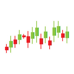 Stock price indicator chart icon