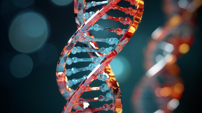DNA - Spiral DNA - Science - Created with Generative AI technology.