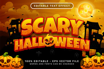 scary halloween text effect and editable text effect with halloween background
