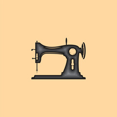 Tailor vector logo design. Sewing old machine icon