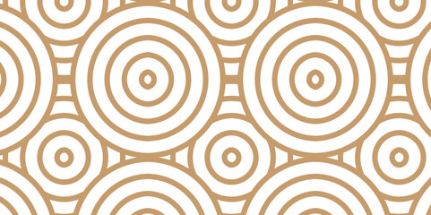  Seamless spirals pattern with circles and seamless pattern with waves and brown floral decoration swirl geomatices retro background.