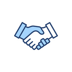 Handshake icon vector. business handshake sign and symbol. contact agreement