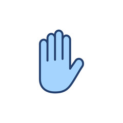 Hand icon vector. hand sign and symbol. palm