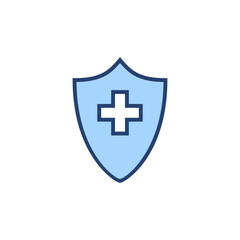 Health insurance icon vector. Insurance health document sign and symbol