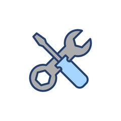 Repair tools icon vector. tool sign and symbol. setting icon. Wrench and screwdriver. Service