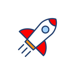 Rocket icon vector. Startup sign and symbol. rocket launcher icon