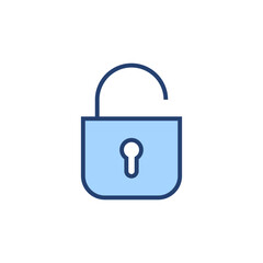 Unlock icon vector. Unlock sign and symbol. unlocked padlock icon