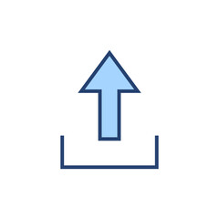 Upload icon vector. load data sign and symbol