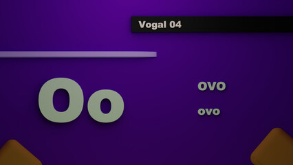 3d representation of the lowercase and uppercase vowel O in Ovo