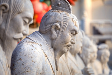 Nagasaki, Japan - Nov 28 2022: Confucius Shrine (Koshi-byo) built in 1893 by Nagasaki's Chinese...