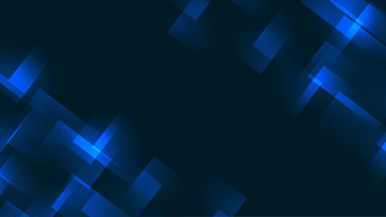 Obraz premium Glowing color rectangles collection on dark blue background shining object banners