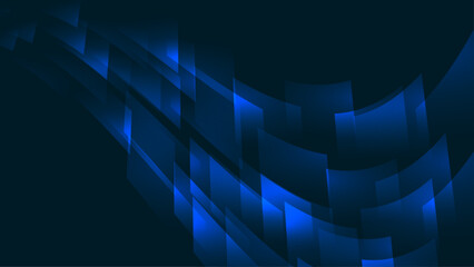 Obraz premium Glowing color rectangles collection on dark blue background shining object banners