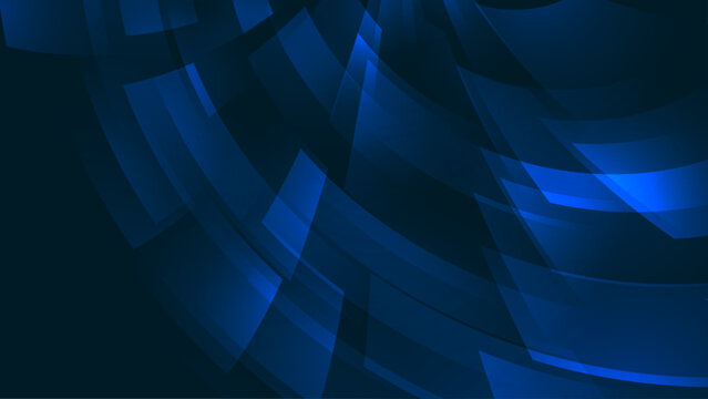 Glowing color rectangles collection on dark blue background shining object banners