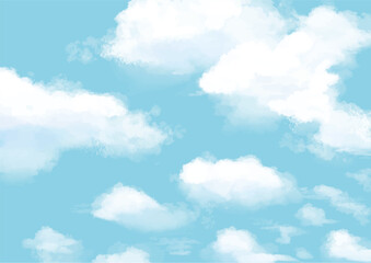 夏の爽やかな青空と雲