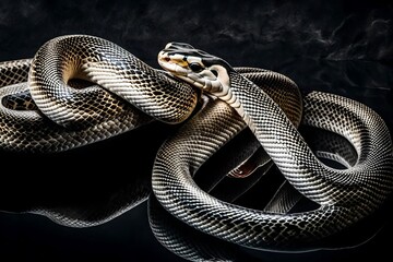 close up of a python generated by AI tool