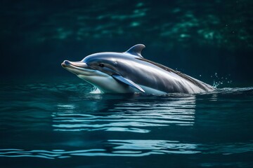 dolphin jumping out of water generated by AI tool